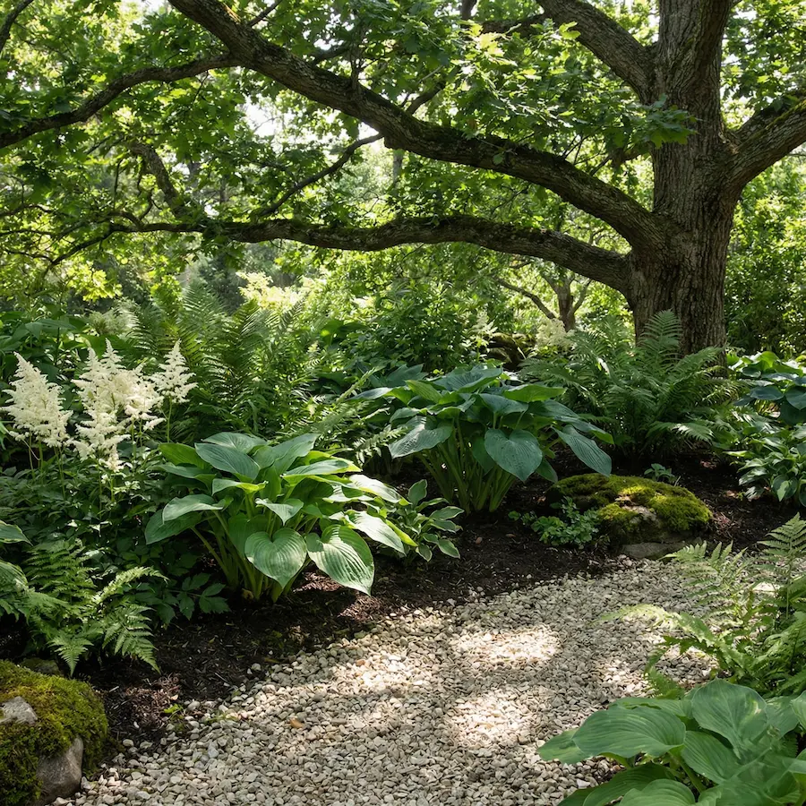 rincón de sombra con árido claro para intensificar la luz