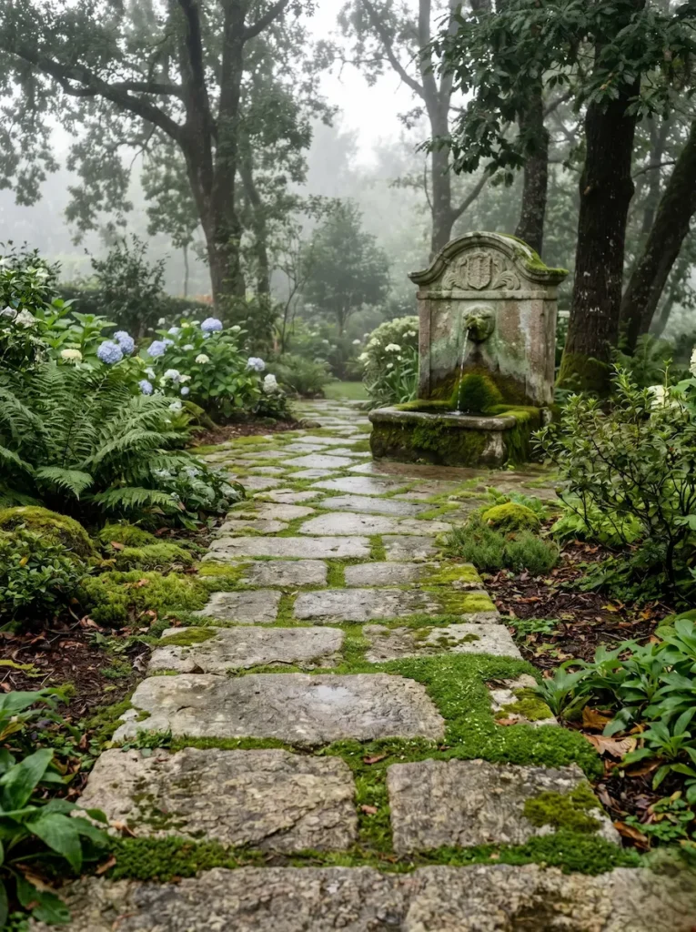 Paisajismo gallego piedra musgo y niebla