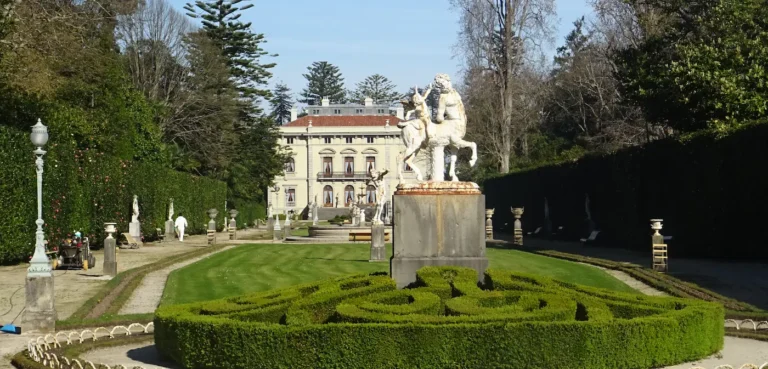 panorámica de jardín en la Quinta Selgas Cudillero