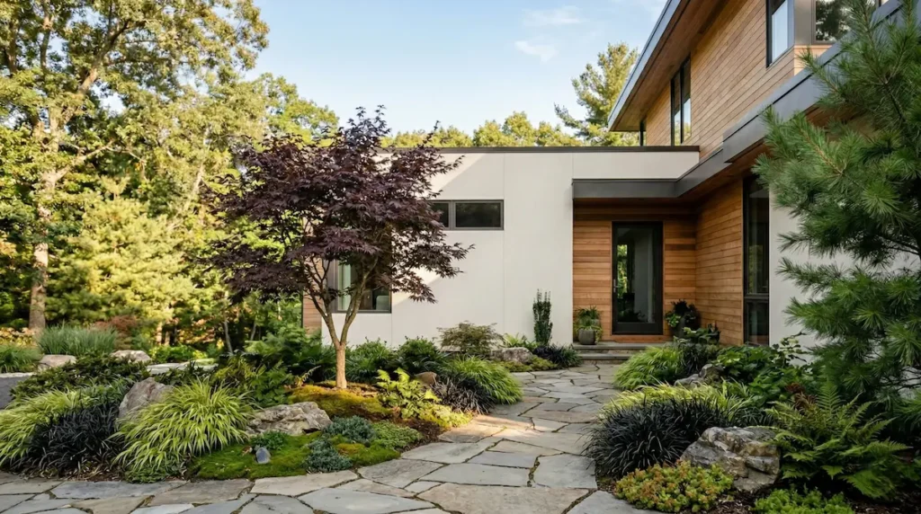 Arce Bloodgood enmarcado por arquitectura moderna