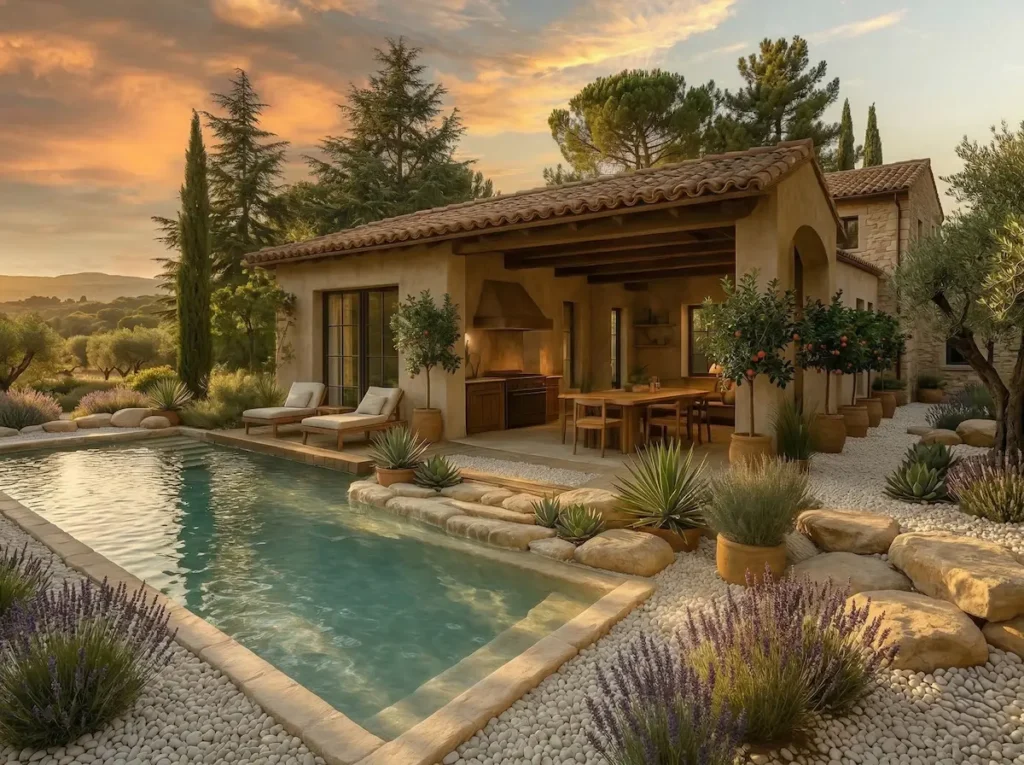 casa de campo en el interior vegetación autóctona y detalles sencillos que realzan el ambiente.