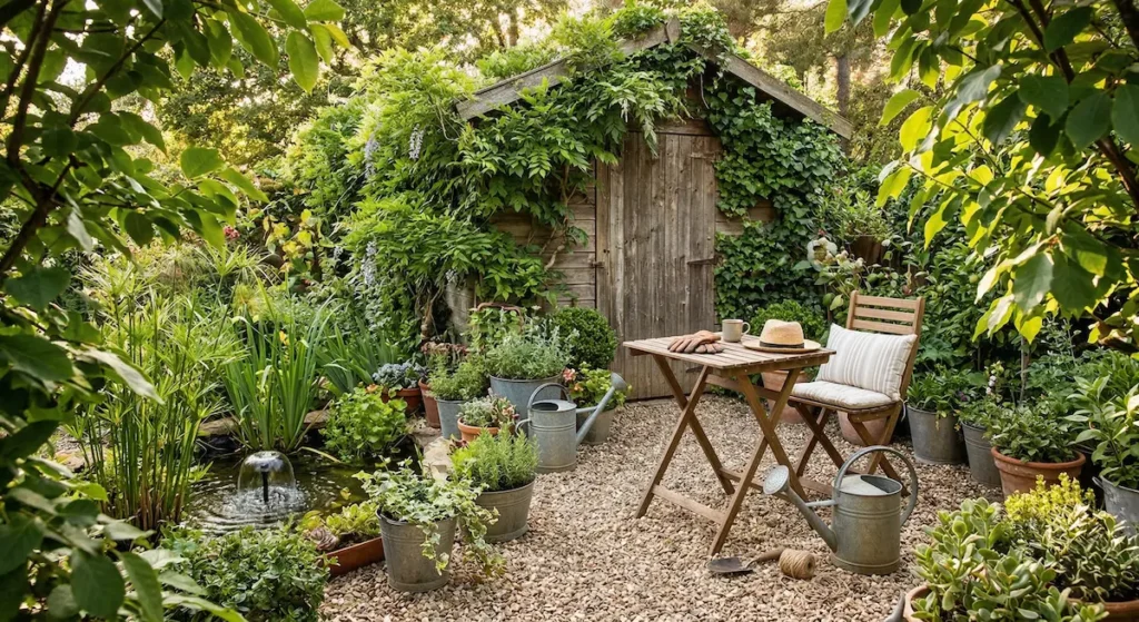 Integrar enredaderas en las fachadas de madera suaviza las formas y ayuda a que la arquitectura respire junto al paisaje.