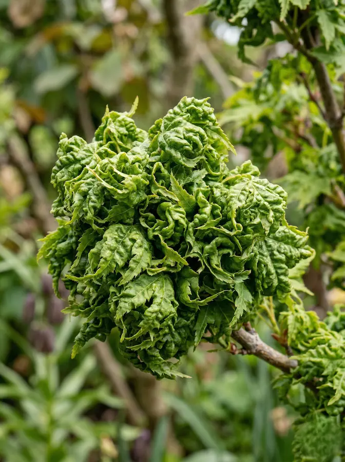 detalle de Acer palmatum 'Shishigashira'