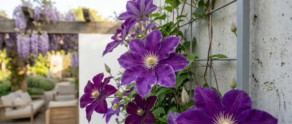 clematide detalle de flor