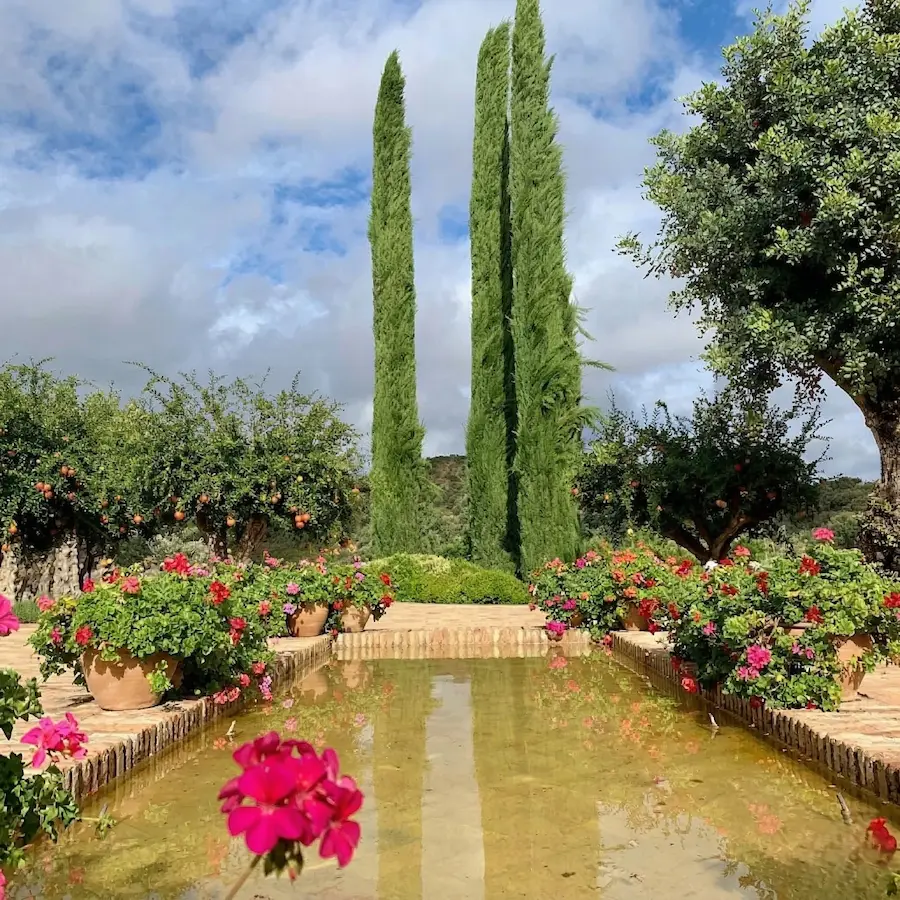 acequia en jardín sierra de cordoba