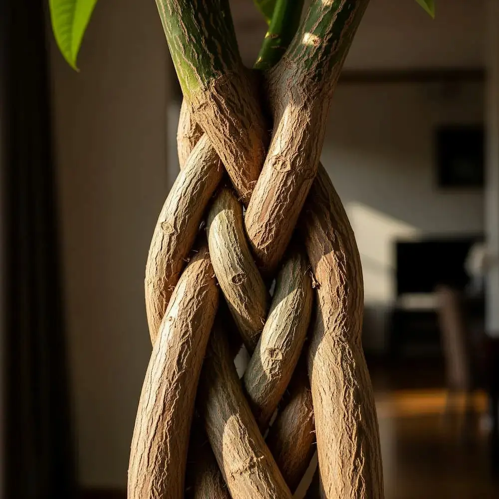 tronco trenzado pachira detalle