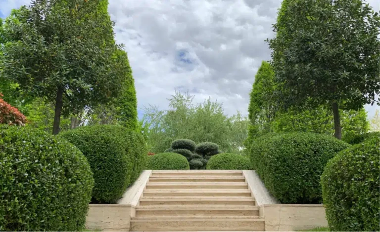 diseño de jardín formal de Santiago Martínez