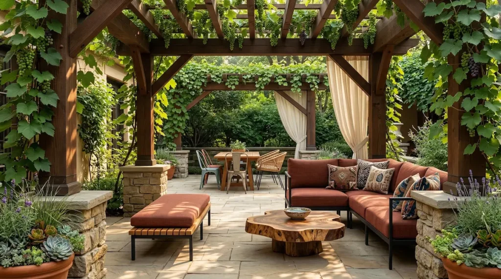 Madera y piedra para enmarcar con un estilo clásico