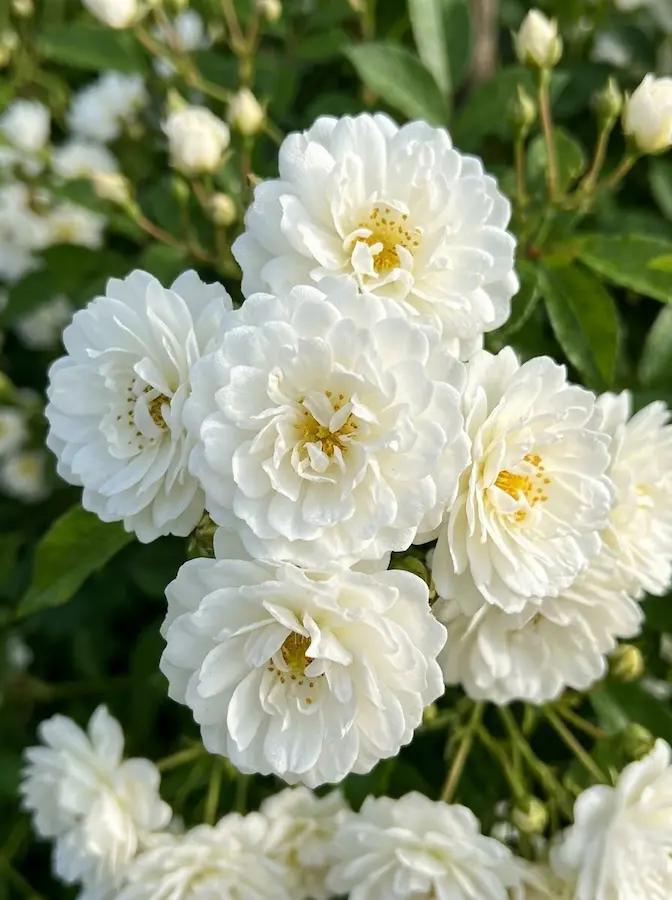 Es perfecto para jardines contemporáneos donde se busca una nota de "pureza botánica" que contraste con elementos de acero o pavimentos modernos oscuros