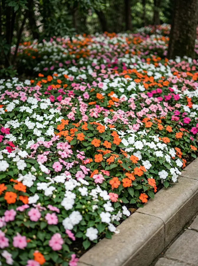 alegrías cubren el suelo con una densidad floral inigualable, transformando la sombra en un escenario vibrante