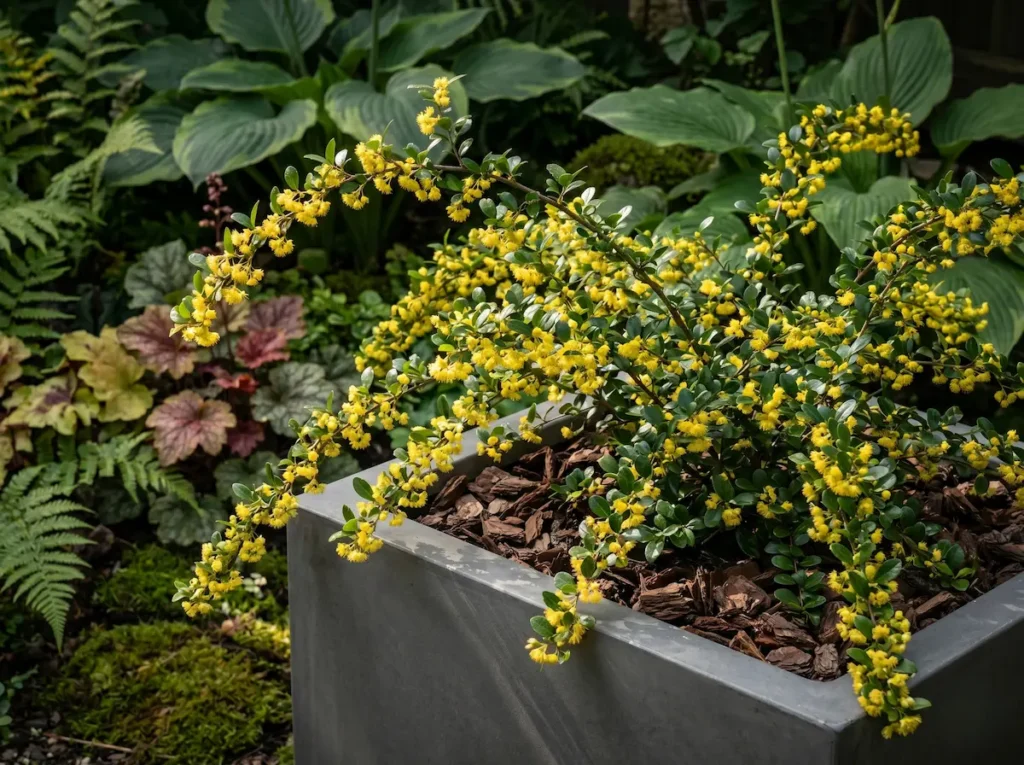 azara carcolen en jardinera color gris antracita