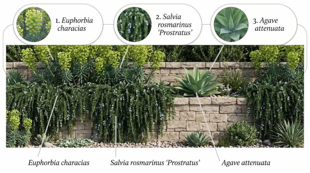 infografía de rosmarinus prostratus