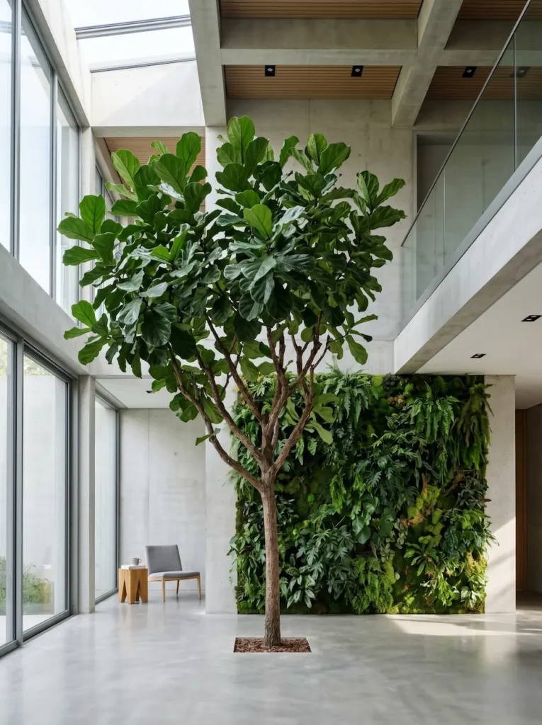 mponente Ficus lira (Ficus lyrata) en su variante ramificada