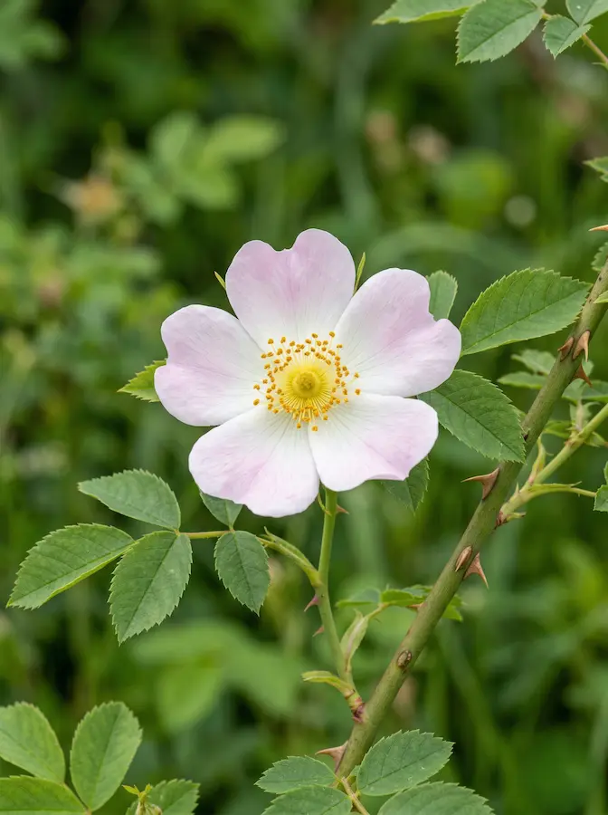 rosal silvestre, rosa canina detalle