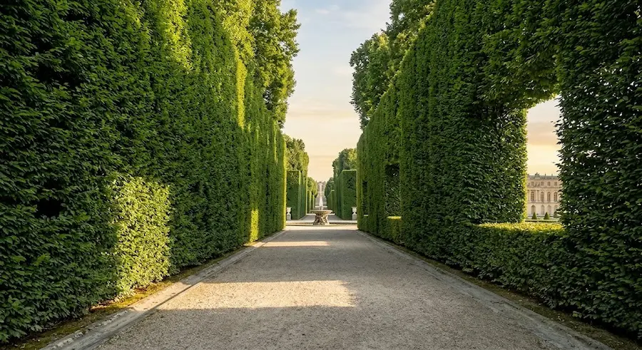 seto de carpinus en versalles