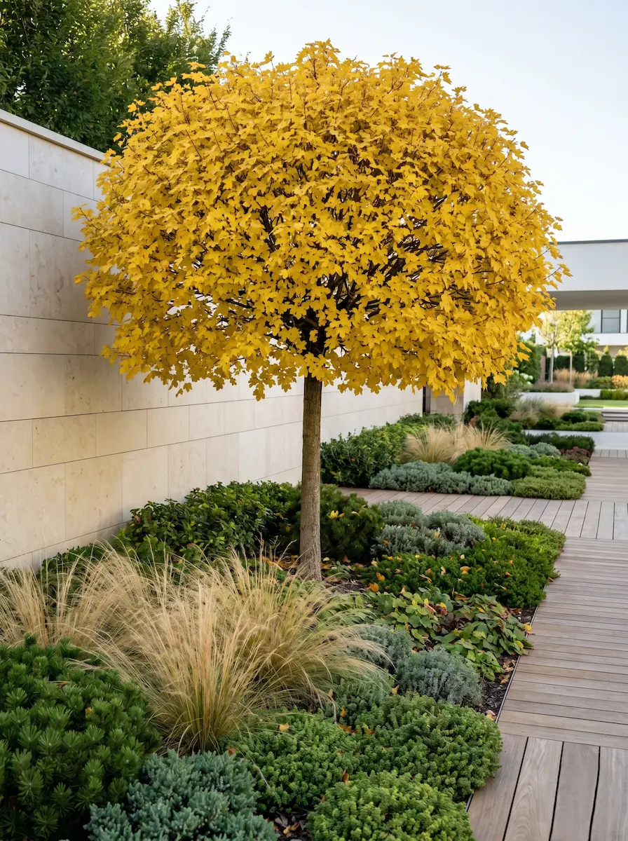 Acer monspessulanum | jardinesconestiloblog Acer Monspessulanum Arces Ibéricos Color Otoñal Y Estructura En El Jardín Contemporáneo