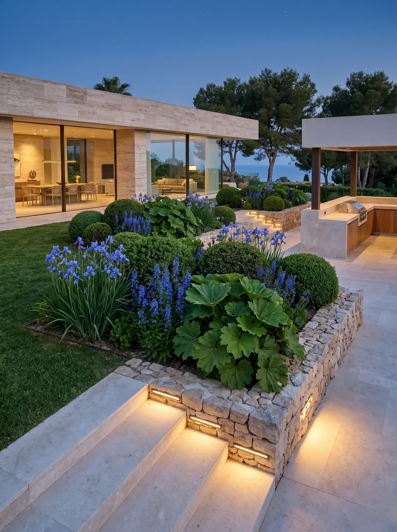 Iris Sibirica Y Lobelia Siphilitica El Jardín Anfibio Arquitectura Vegetal En Terrenos Encharcados
