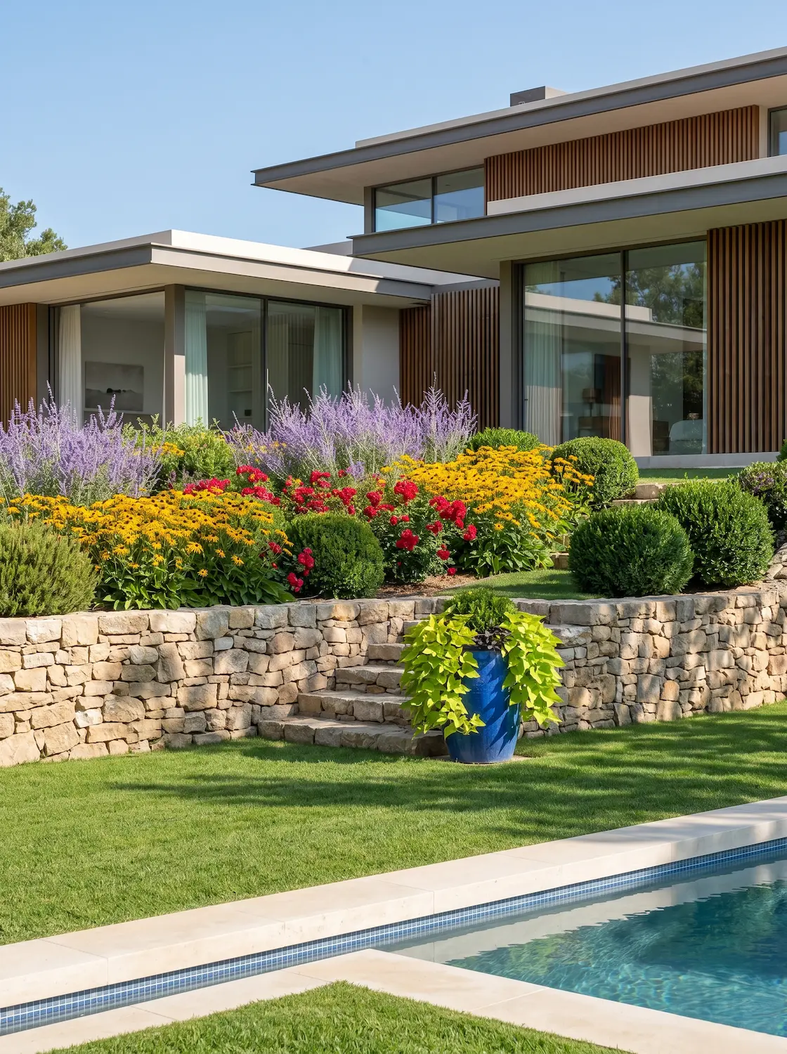 desniveles 4 jardinesconestiloblog Desniveles 4 Ingeniería Topográfica Y Transición Botánica La Resolución De Desniveles En La Arquitectura Contemporánea