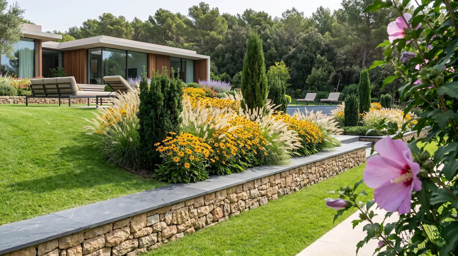 desniveles 6 jardinesconestiloblog Desniveles 6 Ingeniería Topográfica Y Transición Botánica La Resolución De Desniveles En La Arquitectura Contemporánea
