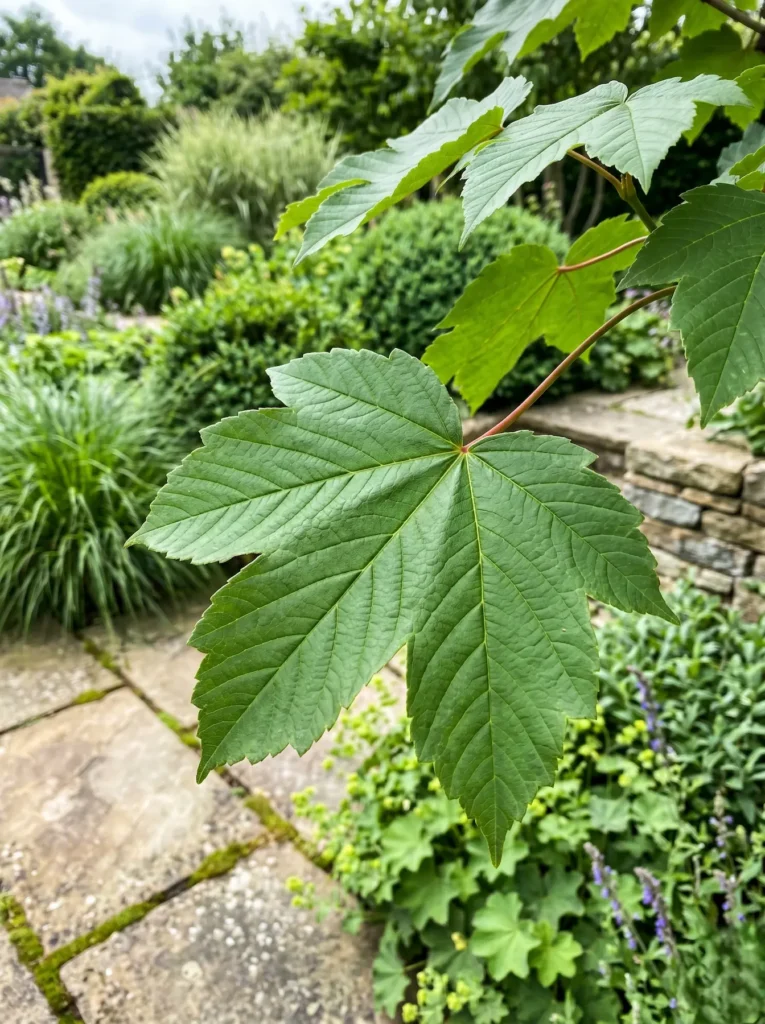 detalle hoja acer pseudoplatanus | jardinesconestiloblog Detalle Hoja Acer Pseudoplatanus Arces Ibéricos Color Otoñal Y Estructura En El Jardín Contemporáneo