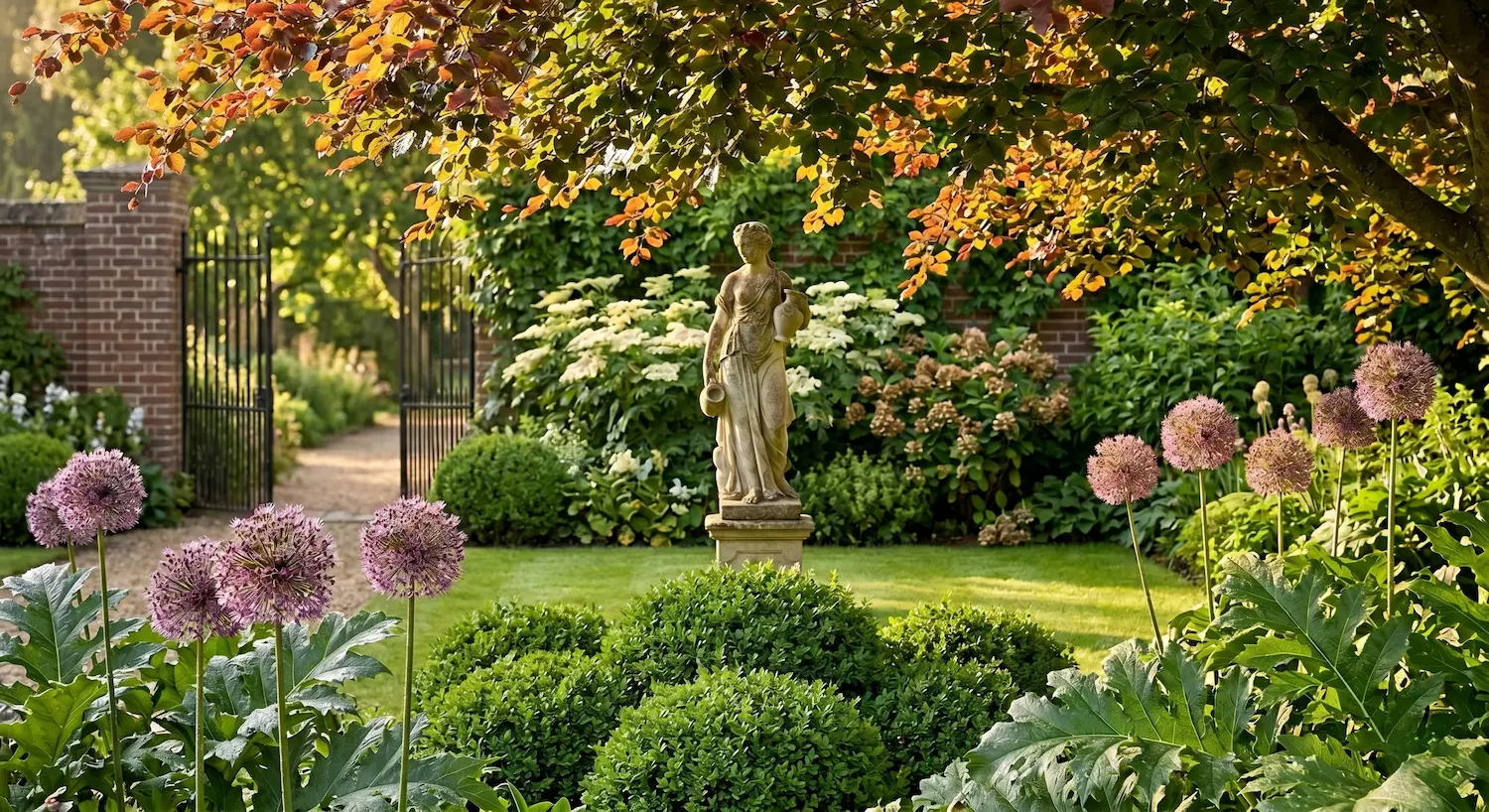 rincon jardin clasico romantico jardinesconestiloblog Rincon Jardin Clasico Romantico El Jardín Clásico Romántico Geometría Piedra Y Exuberancia Floral